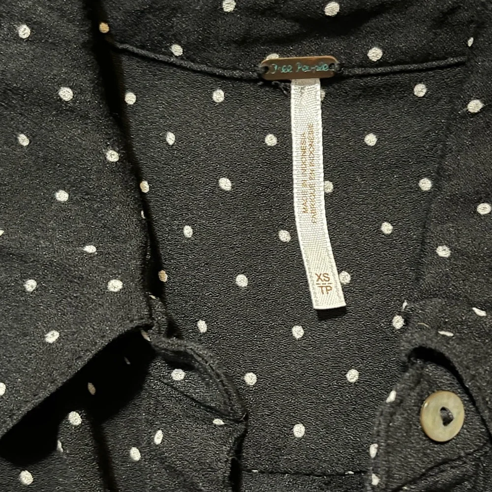 Free People Black Long Sleeve Polka Dot Dress - Picture 6 of 6